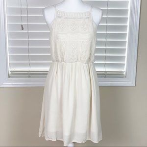 boho style cream Mossimo Supply Co. lined crochet top dress